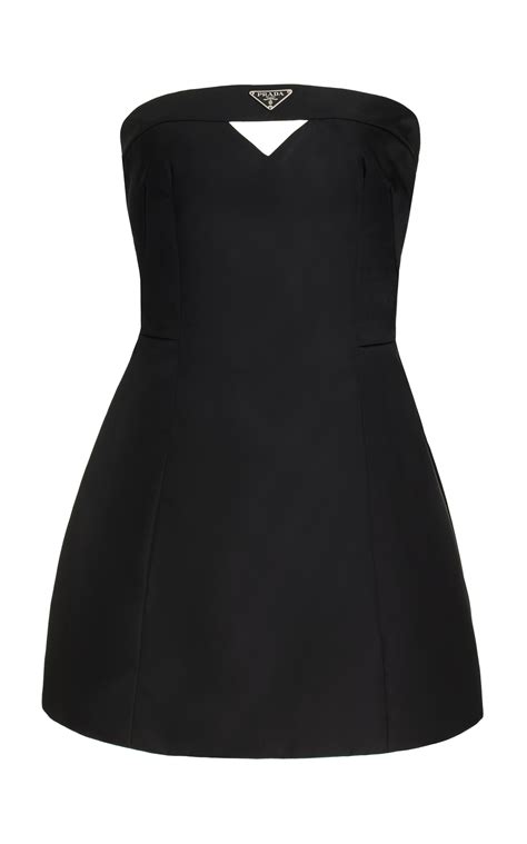 prada re-nylon strapless mini dress|Black Re.